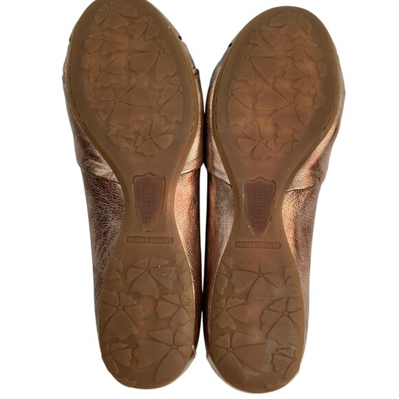 Born Handcrafted Womens 8M Copper Leather Flats - Picture 8 of 13